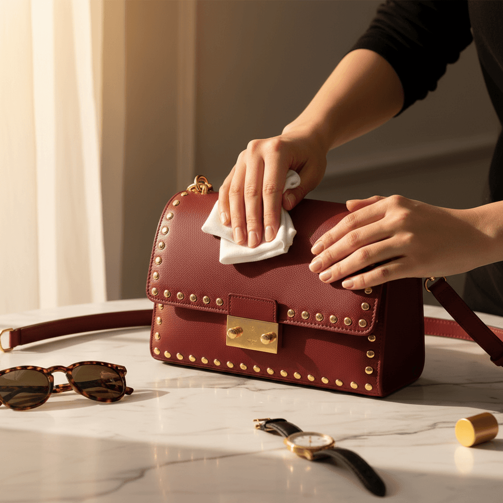 Valentino Tasche reparieren und pflegen