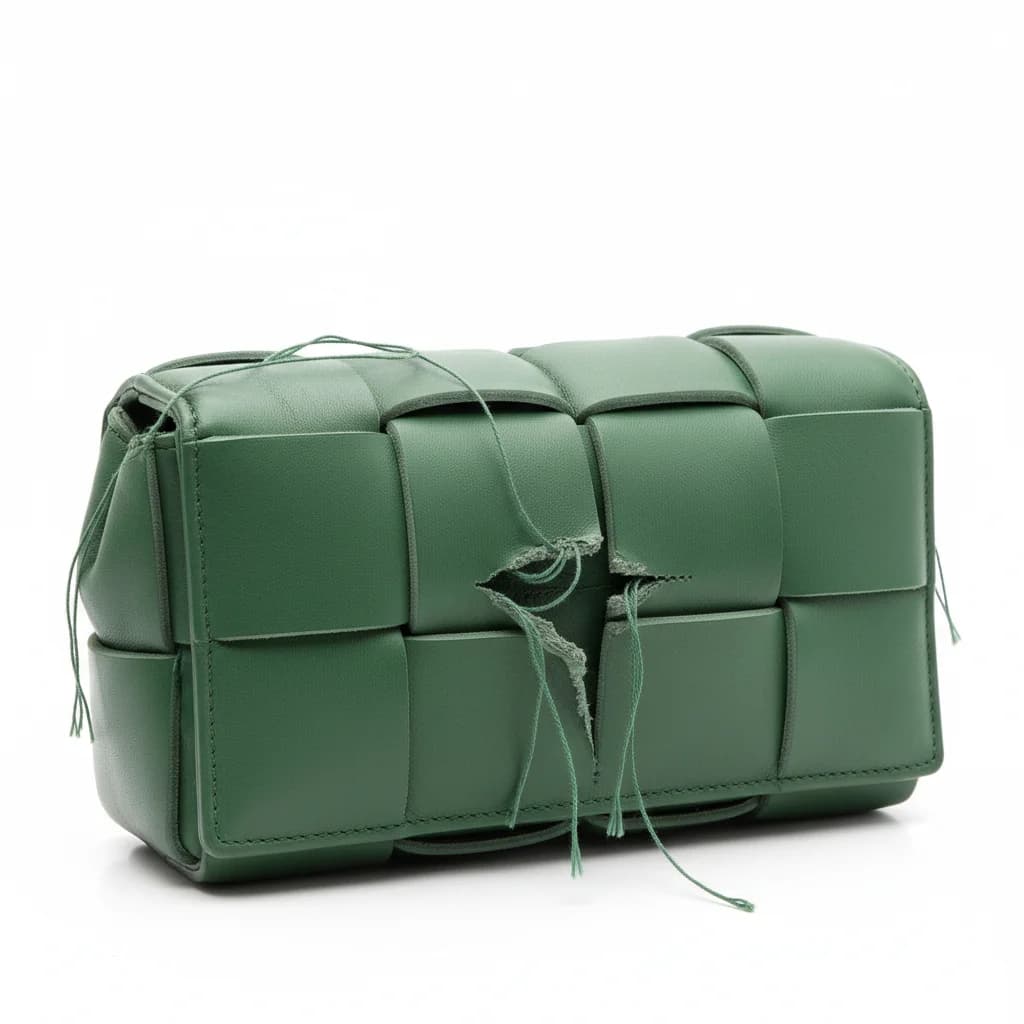 Bottega Veneta Cassette — Naht-Reparatur — Vorher